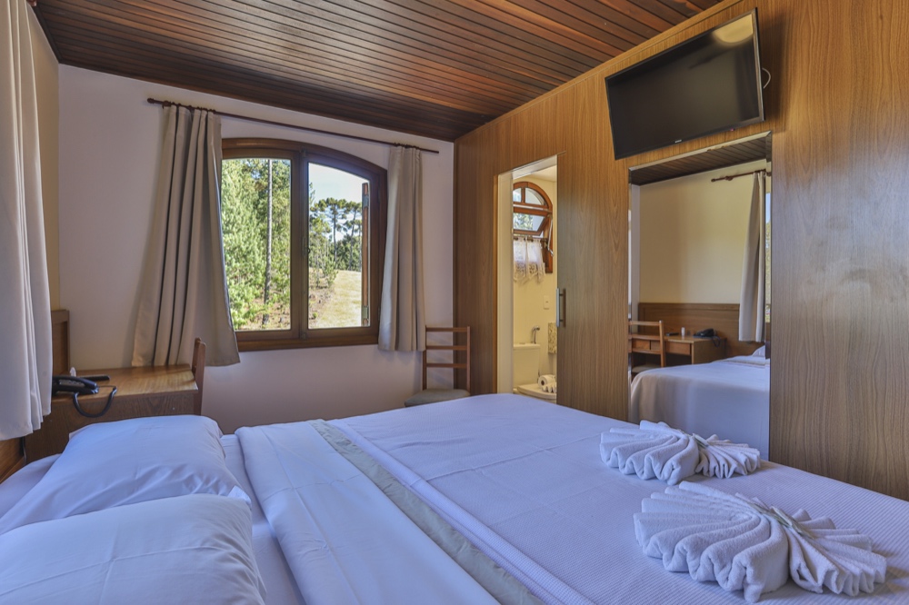 Quarto do Apartamento Standard com vista para a área verde